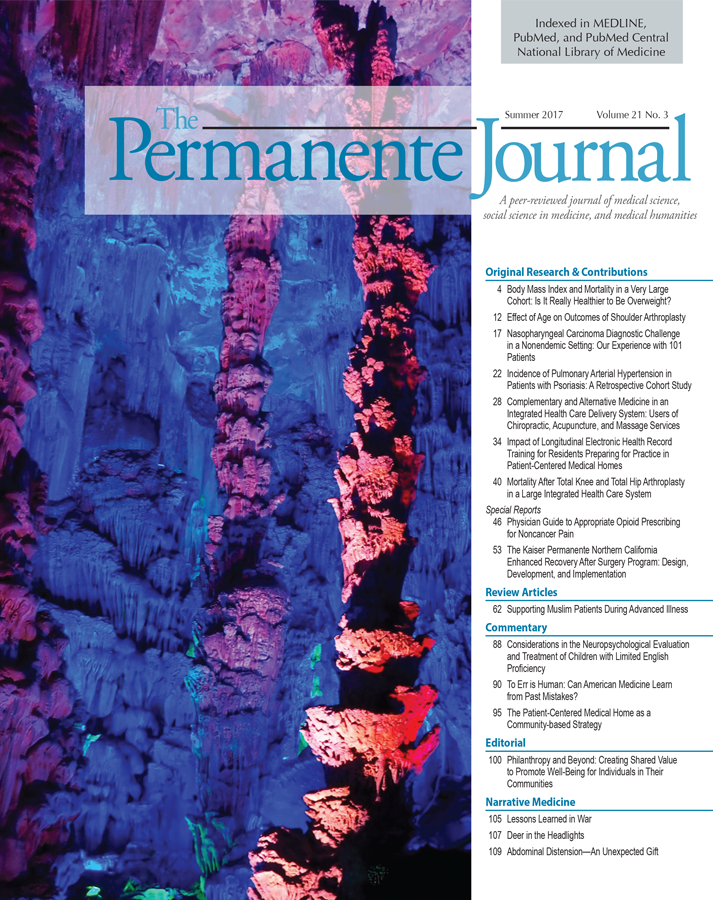 Summer Edition of the Permanente Journal Now Available - Permanente Medicine