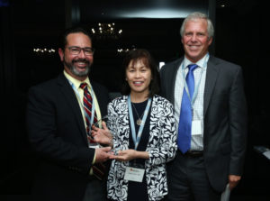 Dr. Nancy Gin receives the Orange County Medical Association Physician of the Year award.