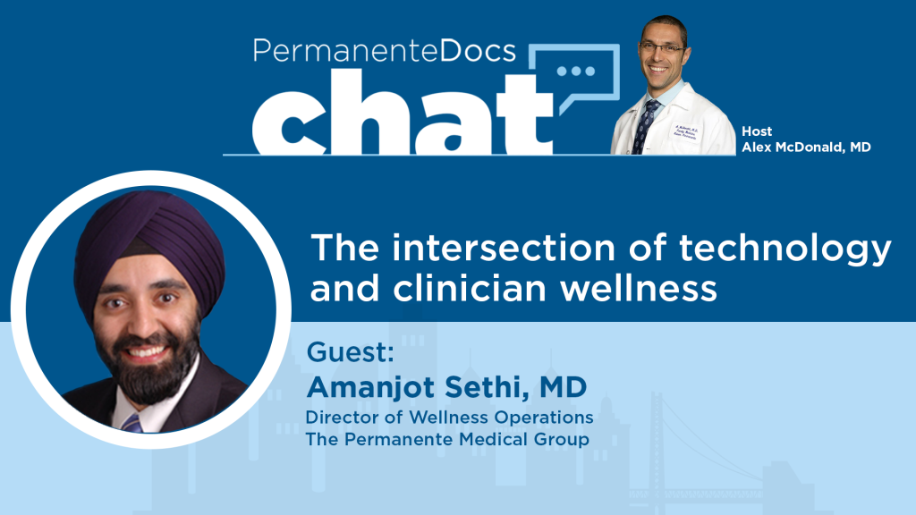 Live chat promo card for clinician wellness